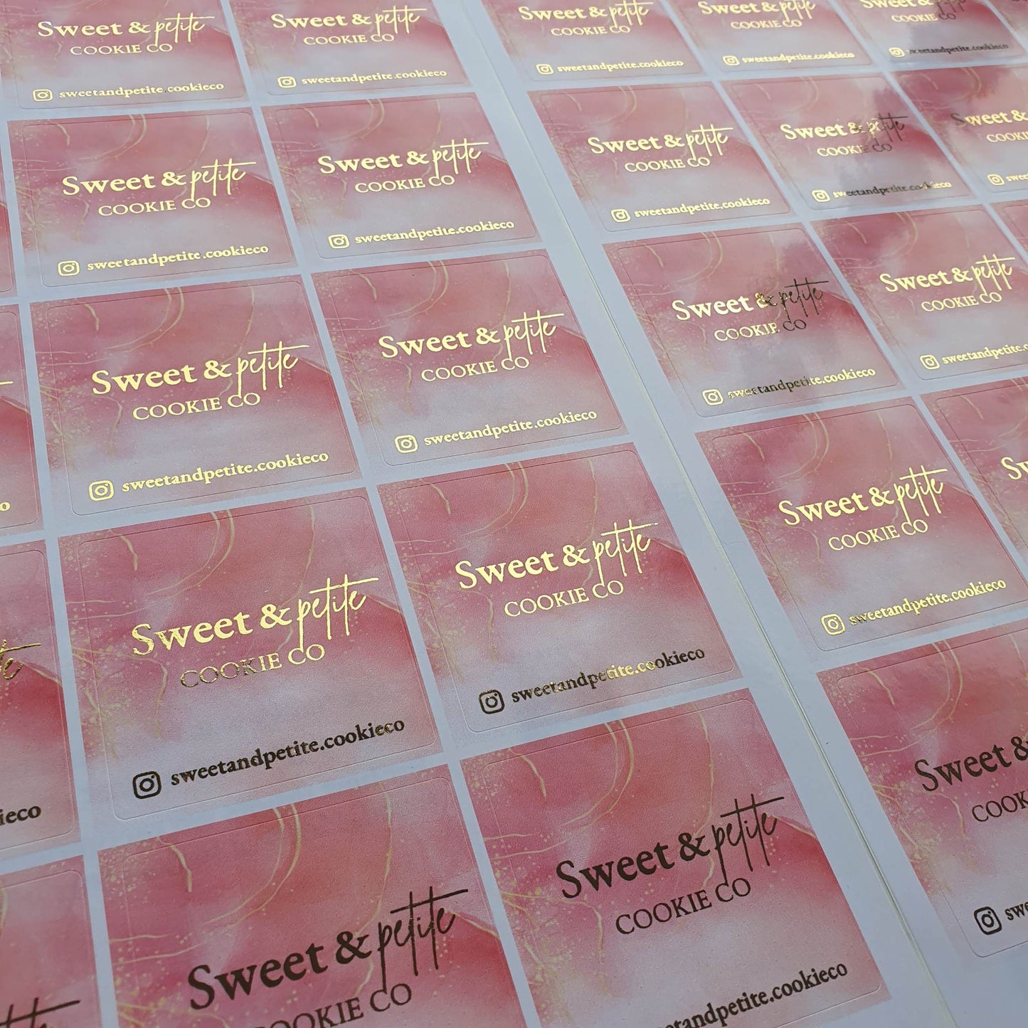Business Logo | Round & Square | Personalised Gold foil Stickers