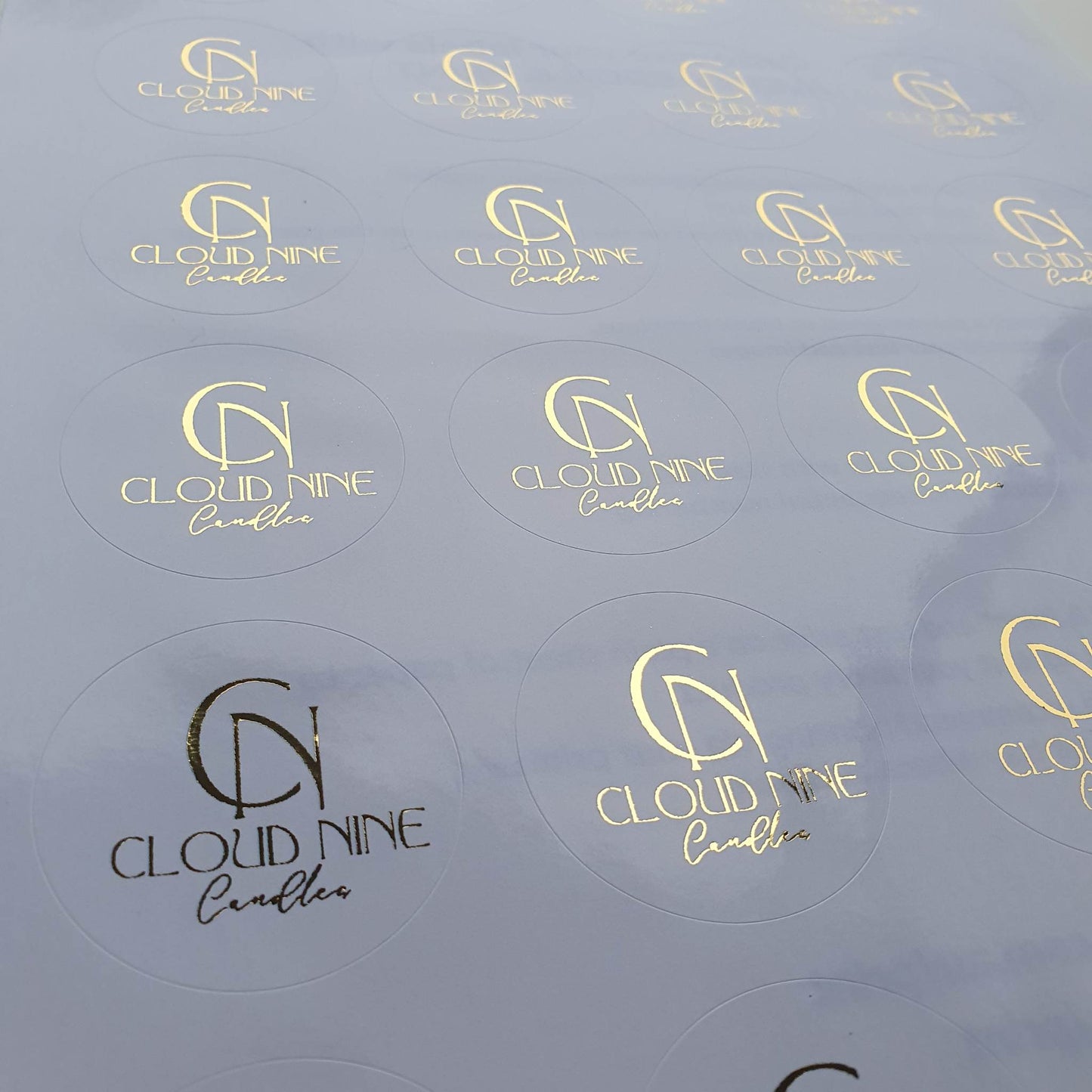 Business Logo | Round & Square | Personalised Gold foil Stickers