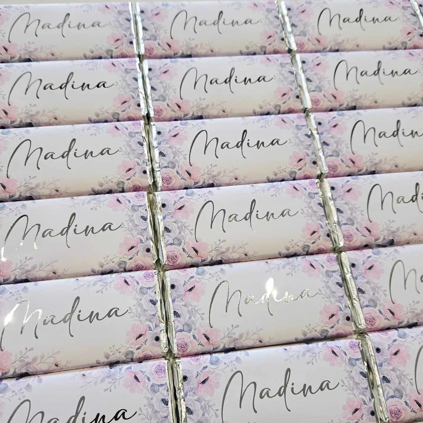Pink & Lilac Florals | Personalised Chocolates
