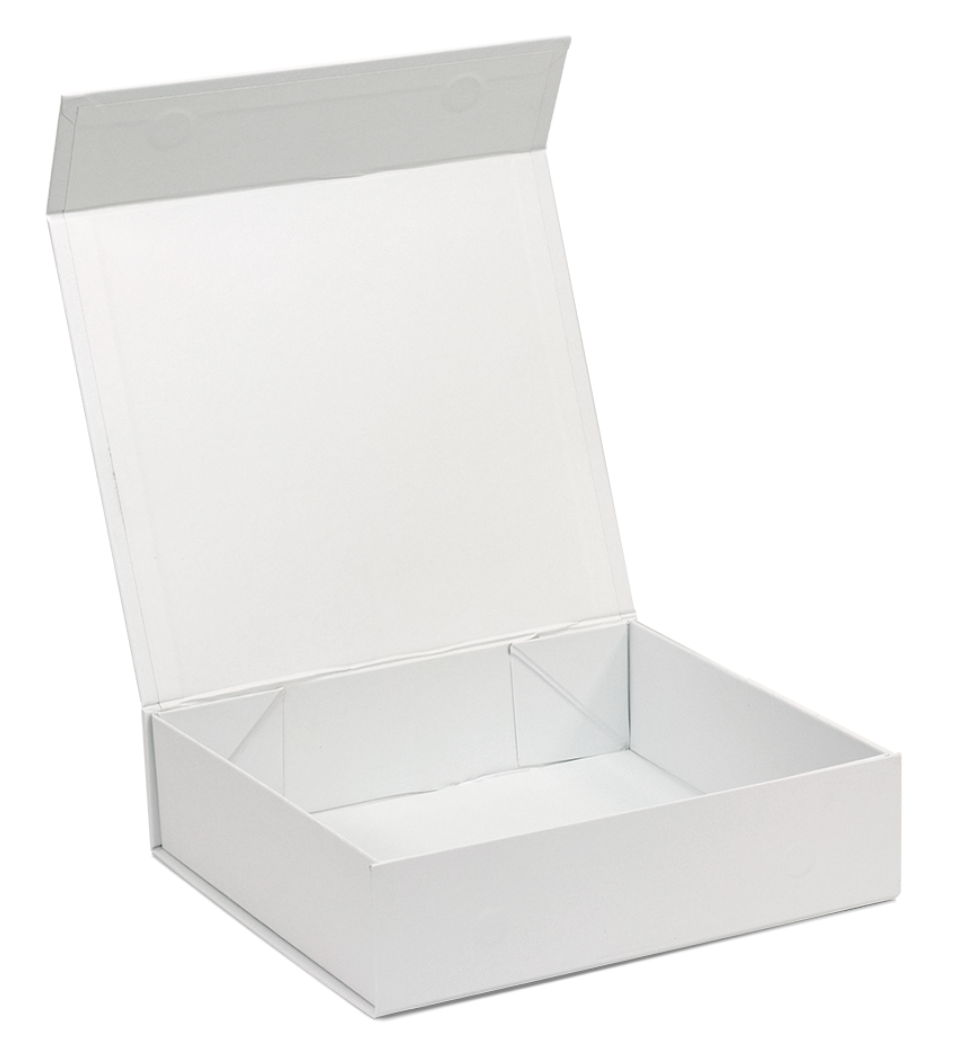 Mini Small Medium Gift Box - Matt WHITE & BLACK with Magnetic Closing Lid