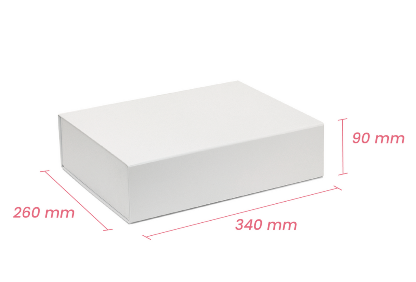 Mini Small Medium Gift Box - Matt WHITE & BLACK with Magnetic Closing Lid