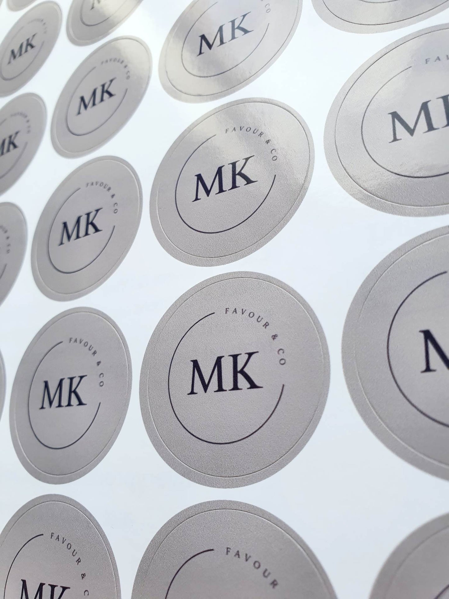 Business Logo | Round & Square | Personalised Gold foil Stickers