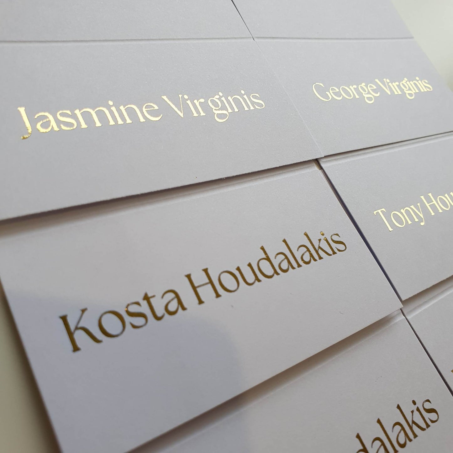 Place cards | Name cards | Folded Circle Flat Wavey | Gold Silver Rose Gold foil