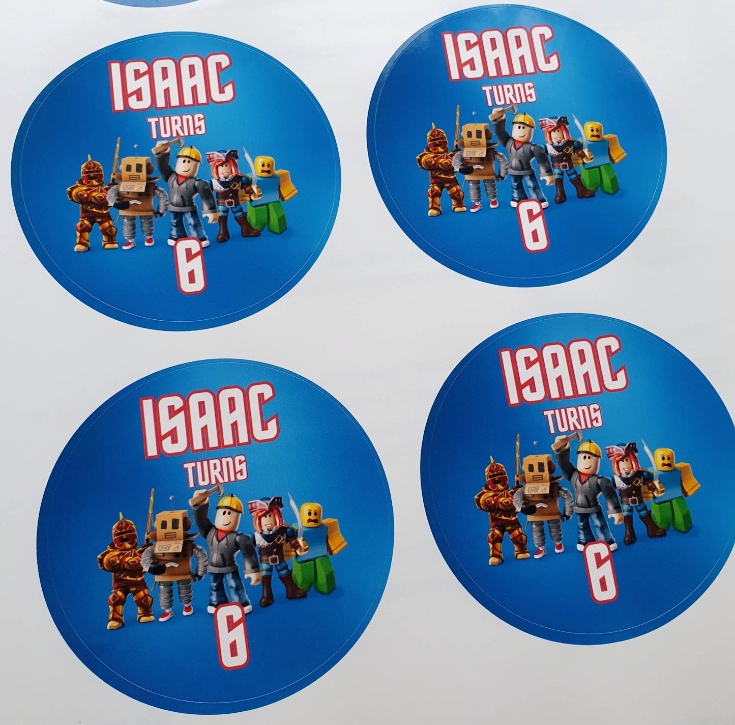 Roblux Stickers | Personalised birthday stickers