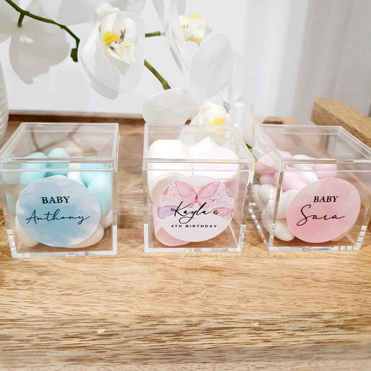 Clear Acrylic Favour boxes | 4.5x4.5cm 5.5x5.5cm