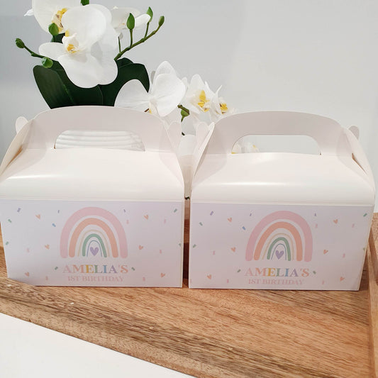 Pastel Rainbow | Personalised Favour Boxes