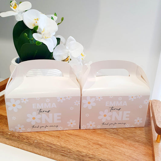 Daisy First Birthday | Personalised Favour Boxes