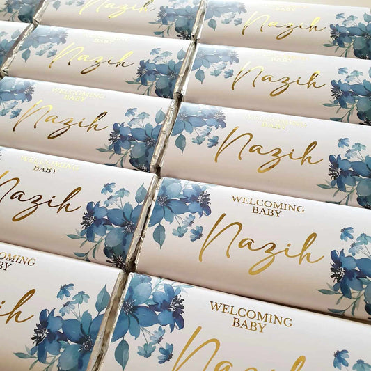 Blue floral | Personalised Chocolates