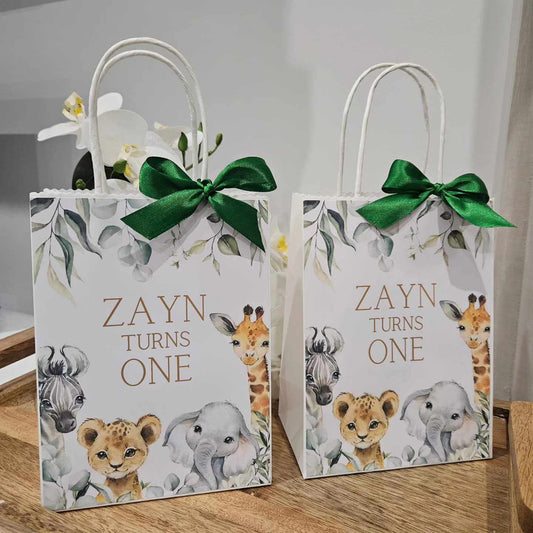 WILD ONE SAFARI personalised gift bags