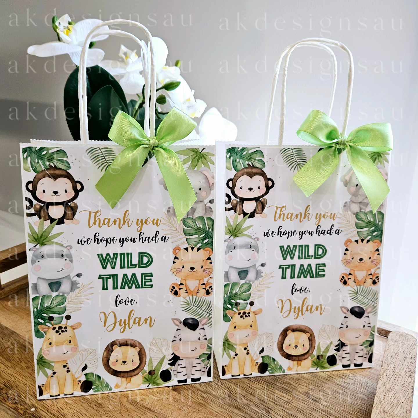 WILD ONE SAFARI personalised gift bags