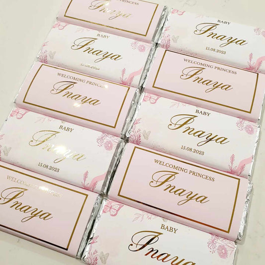 Pink/Purple butterfly chocolates | Gold foil