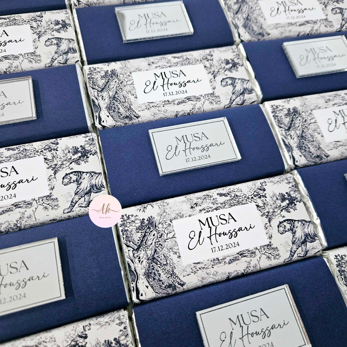 CHOCOLATE BARS WITH ACRYLIC NAME