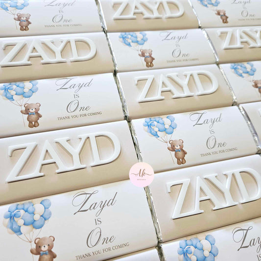 CHOCOLATE BARS WITH ACRYLIC NAME