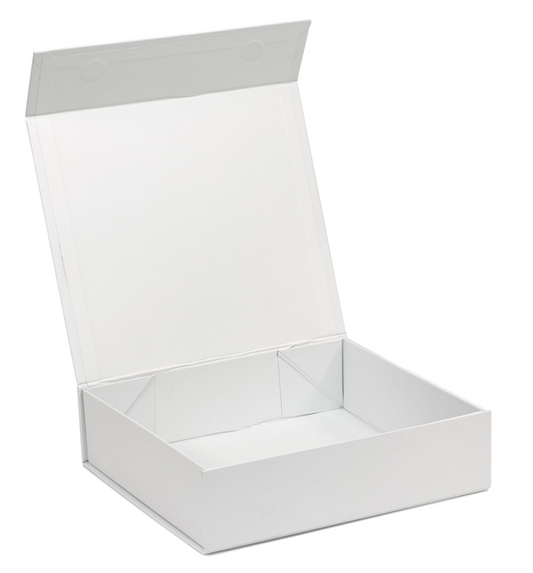 Mini Small Medium Gift Box - Matt WHITE & BLACK with Magnetic Closing Lid