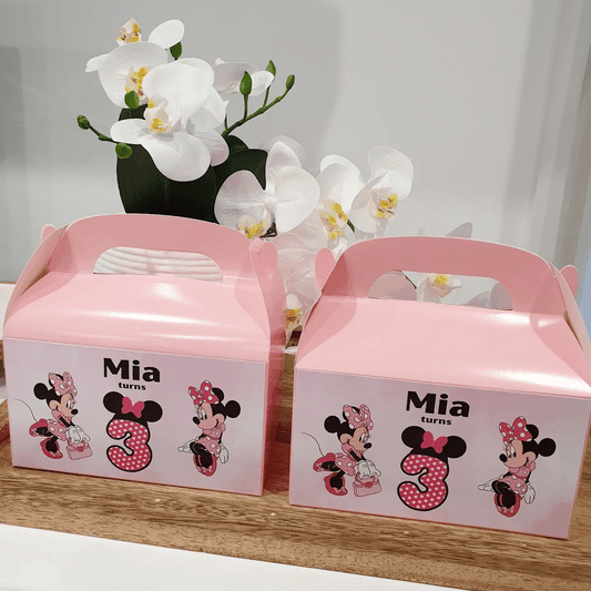Pink Minnie Mouse Favour Boxes